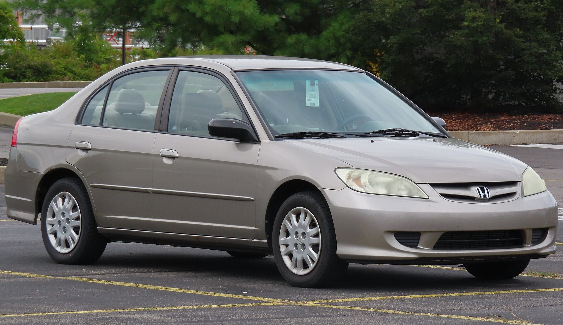2005 Honda Civic LX sedan parked outdoors, seventh generation model